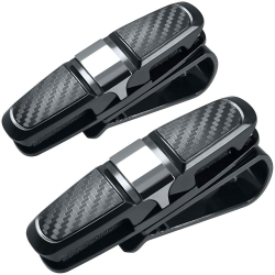 🕶️ FineGood 2 Pack Brillenhalter für Auto Sonnenblende - Schwarz Angebot bei HelloDeals