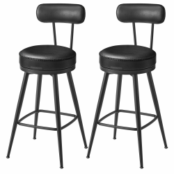 VASAGLE EKHO Kollektion - 360° drehbarer Barhocker, 2er Set, Hocker mit Rückenlehne 🪑 Angebot bei HelloDeals