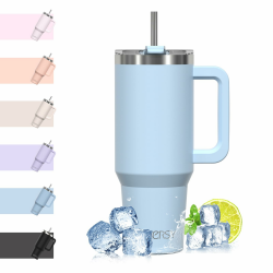 WATERSY 40oz Kaffeebecher to Go Thermobecher 💙🌟 Angebot bei HelloDeals