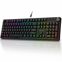 🎮🌈 KOORUI Gaming Tastatur | Mechanisch | 104 Tasten | 26 RGB Hinterleuchtet | QWERTZ Layout Angebot bei HelloDeals
