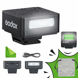 📸🔥 Godox IM20 Kamera Blitz - Godox IM20 Mini Blitz -Handbuch 440 Full -Power -Blitze/3s Recycle Zeiten/5 Leistungsstufe Angebot bei HelloDeals