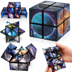 🧩 Zauberwürfel Spiele ab 6-12 Jahre Jungen Mädchen - 2-in-1 Infinity Cube Angebot bei HelloDeals