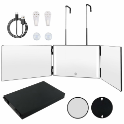 360 Grad Spiegel mit LED-Licht und Vergrößerungsspiegel 🪞 Angebot bei HelloDeals