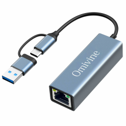 🔌 USB C auf Ethernet Adapter mit USB 3.0 auf RJ45 1000 Mbps Verkabeltes Netzwerk 10/100/1000 Gigabit LAN Ethernet Adapter Angebot bei HelloDeals