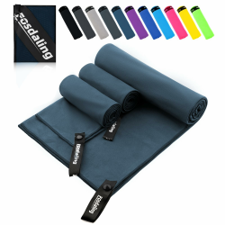 🌊 Mikrofaser Handtuch 3er Set - Groß 200×100cm & 2 Klein 80×40cm 🏖️ Angebot bei HelloDeals