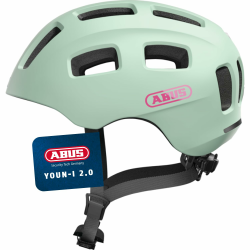 🚴 ABUS Fahrradhelm Youn-I 2.0 mit Licht für Kinder, Jugendliche und junge Erwachsene - Mint 🌿 Angebot bei HelloDeals