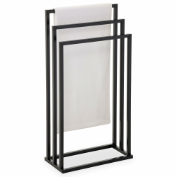 🔥 Super Angebot! Handtuchhalter KUNO, schwarz lackiert - freistehender Badetuchhalter mit 3 Stangen, Handtuchständer aus Metall Angebot bei HelloDeals