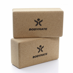 🧘‍♂️🧘 BODYMATE 2er Set Yoga-Block aus Kork 🌿🧘 Angebot bei HelloDeals