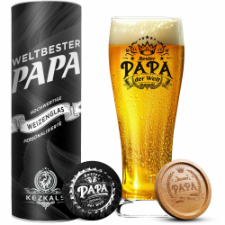 KEZKALS Vatertagsgeschenk für Papa 🍺🎁 Personalisierte Biergläser Set Angebot bei HelloDeals