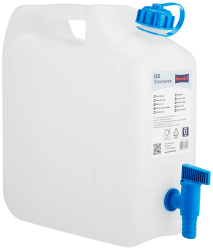 🌊🏕️ Hünersdorff 817500 Wasserkanister ECO mit festmontiertem Ablasshahn, 12 L (mit Hahn), Weiß 🌿 Angebot bei HelloDeals