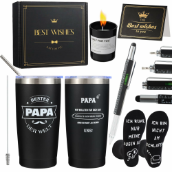 🎁 SunmeiTrad Papa Geschenk - Thermobecher, Humorvolle Socken, Duftende Kerze und mehr! Angebot bei HelloDeals