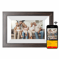 📸 KODAK Digitaler Bilderrahmen 7 Zoll, Wlan Digitale Bilderrahmen, 32GB Speicher, HD IPS Touchscreen, Smart Holz Elektronischer Bilderrahmen Angebot bei HelloDeals