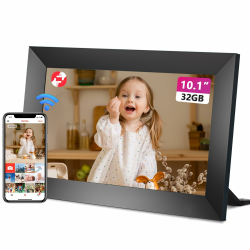 ACDOKE Digitaler Bilderrahmen WLAN 10,1 Zoll IPS Touchscreen 📸🖼️ Elektronischer Bilderrahmen Angebot bei HelloDeals