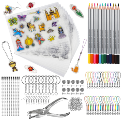 LUZOON Schrumpffolie Bastelset mit 3D-Effekt 👧🎨🔑 Angebot bei HelloDeals