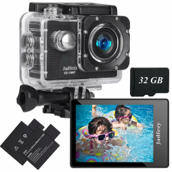 📸 Jadfezy Action Cam FHD 1080P mit 32GB Karte 🌊🔋 Angebot bei HelloDeals