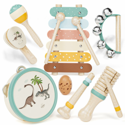 Lehoo Castle Musikinstrumente für Kinder 🎵🎶 Montessori Holzspielzeug ab 2-3 Jahre Angebot bei HelloDeals