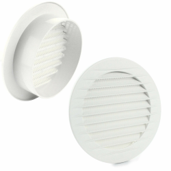 MKK - 17969 - Lüftungsgitter Abluftgitter Außengitter Insektenschutz weiß grau braun 60 70 80 90 100 120 125 150 mm weiß Ø 100 mm 🌬️🪲 Angebot bei HelloDeals