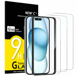 📱🔒 NEW'C 3 Stück Panzerglas für iPhone 16,15 (6,1 Zoll) - Kratzfrei & Ultraklar Angebot bei HelloDeals