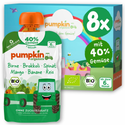 Angebot: Pumpkin Organics Bio Gemüse-Getreide-Quetschies 8er Pack 🥦🌱🥕💧💚 Angebot bei HelloDeals