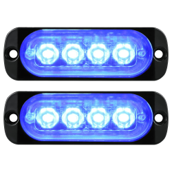🚨 Willpower 8,4 cm LED-Stroboskop-Warnleuchten, blau, 4 LEDs 🚨 Angebot bei HelloDeals