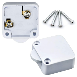 🚪🔌 OMIGA 2 Stück Türkontaktschalter Schranktür Truhenschalter Schalter 2A/250V Schrankschalter Ein/Aus für Push zum Brechen Elektrischer Mortice Switch Küchenschranktür Türen Barschalter LED (Weiß) 🌟 Angebot bei HelloDeals