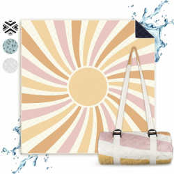 NAYA STUDIOS® Picknickdecken (Sonne) - Extra große Picknickdecke 200x200 cm 🌞 Angebot bei HelloDeals