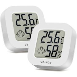 🌡️🌿 Vaikby Mini Digital Thermometer Hygrometer 2 Stück - Luft-Komfortanzeige & Hohe Genauigkeit Angebot bei HelloDeals