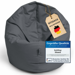 BuBiBag Sitzsack für Kinder und Jugendliche - Medium Anthrazit Angebot bei HelloDeals