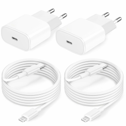 🔋📱 iPhone Ladegerät Ladekabel Original Apple MFi Zertifiziert - 4Pack 25W USB C Schnellladegerät und Lightning Kabel Angebot bei HelloDeals