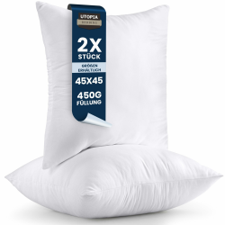🌟 Utopia Bedding 2er Set Kissenfüllung 45 x 45 cm 🌟 Angebot bei HelloDeals