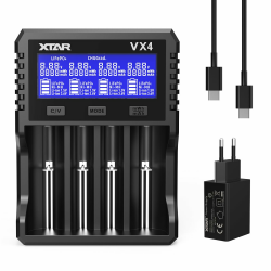 🔋🔌 XTAR VX4 Ladegerät: Sichtbarer Mischer für diverse Batterietypen! Angebot bei HelloDeals