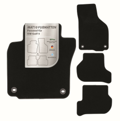 🚗🔝 MAT10 - Auto-Fußmatten passend für VW Golf 5 (BJ 10/2003 - 12/2006, Typ 1K) aus Velours | Made in Germany Angebot bei HelloDeals