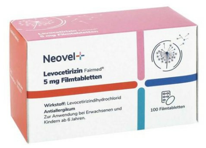 Levocetirizin Fairmed 5 mg Filmtabletten Neovel+ (10 x 100 Stk)