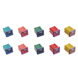 🚗 BOJACK Jcase Blocksicherung 20A 30A 40A 50A 60A Kfz Niedrigprofil Box-Sicherungssatz für LKWs ＆ PKWs (Packung mit 10 Stück) Angebot bei HelloDeals