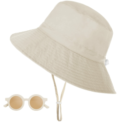 🌞 Sommer Angebot: Baby Sonnenhut und Sonnenbrille, UV-Schutz UPF 50+ Angebot bei HelloDeals