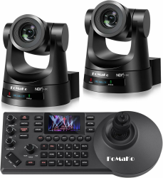 FoMaKo NDI PTZ Kameras Set 30x Optischer Zoom KI-Tracking 🎥🔊 Angebot bei HelloDeals