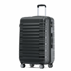 🧳🔖 BEIBYE Zwillingsrollen Reisekoffer Koffer Trolleys Hartschale M-L-XL-Set (Schwarz, XL) Schwarz XL Angebot bei HelloDeals