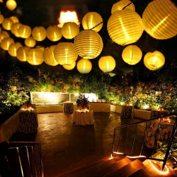 Qedertek Solar Lichterkette Lampion Außen 6 Meter 30 LED Laternen 🌟 Angebot bei HelloDeals