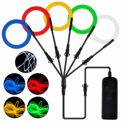 🎉 Joycabin EL Draht Neon Beleuchtung 5 x 1M Lichtschlauch 🌈 Angebot bei HelloDeals
