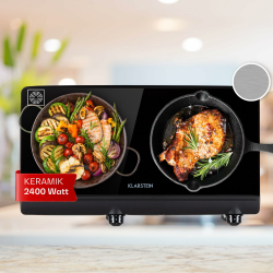 🔥 Klarstein Glaskeramik Kochfeld 2 Platten 2400W Elektro ⭐️ Angebot bei HelloDeals