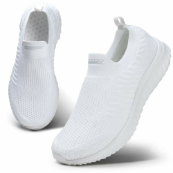 👟 HKR Damen Slip On Sneaker Memory Foam Turnschuhe Sportschuhe Bequeme Schlupfschuhe 38 EU Weiß Angebot! Angebot bei HelloDeals