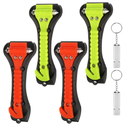 🚗 Fentar 4 Stück Notfallhammer Auto mit Gurtschneider 2 in 1 Nothammer Auto Must Haves 🚨 Angebot bei HelloDeals