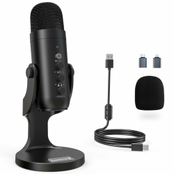 Zealsound USB Mikrofon für PC Handy PS4 PS5 Schwarz 🎤 Angebot bei HelloDeals