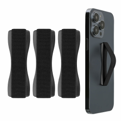 📱 kwmobile Smartphone Fingerhalter 3 Set - Handy Halter Griff Halterung Einhandbedienung - 3X Handyhalter in Schwarz Angebot bei HelloDeals