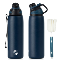 Fjbottle Edelstahl Trinkflasche Sport mit Magnetischem Deckel 1L - Einzigartiges Design 🌊 BPA-frei Auslaufsichere Kinder Flasche Angebot bei HelloDeals