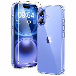 TAURI 3-in-1 iPhone 16 Hülle 6,1" mit Panzerglas Schutzfolie 😍📱 Angebot bei HelloDeals