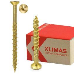 KLIMAS Holzschrauben Torx - Spanplattenschrauben Gelb - Senkkopfschrauben - Terrassenschrauben - 🛠️ Universalschrauben 🪚 - Dachkonstruktion Schrauben Set 🔩 - Holzschrauben 4x40 mm - 400 Stück 4,0 x 40 mm 400 Stück Gelb Angebot bei HelloDeals