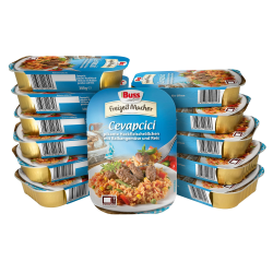 Buss Freizeitmacher Cevapcici mit Reis und Gemüse vom Balkan - 12er Pack Angebot 🍽️🥢 Angebot bei HelloDeals