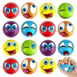 15Pcs Anti Stress Spielzeug Bälle - Lustige Emoticons Stressbälle Angebot bei HelloDeals