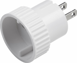 🌍🔌 Meister Reiseadapter Typ A - Weiß - Für USA, Kanada, Thailand & mehr! Angebot bei HelloDeals